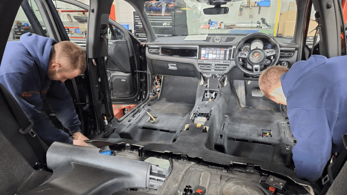 Damage caused by Porsche Panoramic Roof failure